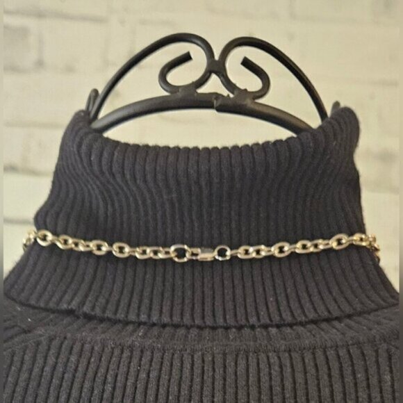 Boho Silver-Tone Spike Statement Necklace with Turquoise Beads - Picture 6 of 6